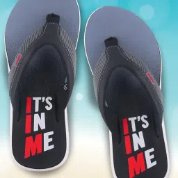 Sparx Men's Black Flip Flops image 1