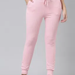 TWIN BIRDS Pink Cotton Joggers image 1
