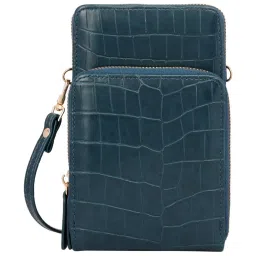 Lino Perros Teal Textured Mobile Pouch image 1