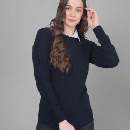 Crimsoune Club Navy Self Design Sweater-picture-41