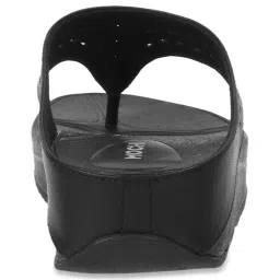 Mochi Women's Black Thong Wedges image 5