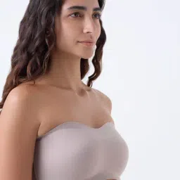 Wunderlove by Westside Beige Invisible Super grip Strapless Bra-image-32