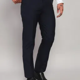 Cantabil Navy Blue Regular Fit Trousers image 4