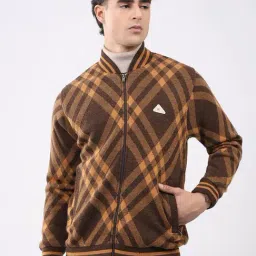 Monte Carlo Brown Regular Fit Jacquard Jacket-picture-11