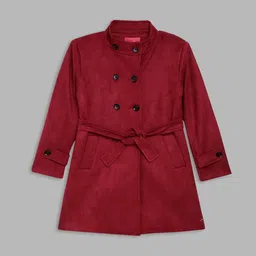 Blue Giraffe Girls Double Breasted Overcoat-image-55