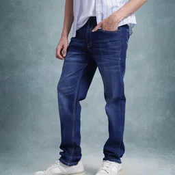 The Roadster Life Co. Men Regular Fit Mid-Rise Light Fade Stretchable Jeans-image-25