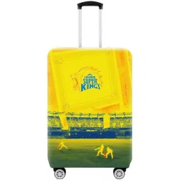 Nasher Miles x Chennai Super Kings (CSK) Polyester Yellow 65 cm (24 Inch) Medium Luggage Cover image 1