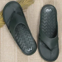 Doubleu Men's Olive Flip Flops image 1