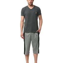 Vimal Jonney Dark Grey T-Shirt & Capris-image-39