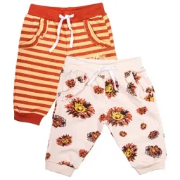 Mee Mee Kids Multicolor Cotton Printed Joggers - Pack of 2-image-59