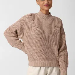 Forever 21 Brown Self Design Sweater-picture-41