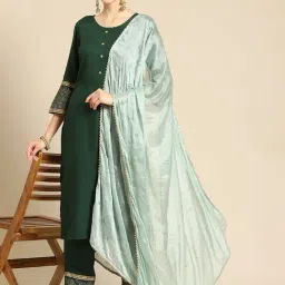 Saadgi Pista Green Embellished Dupatta-picture-16