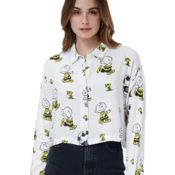 The Souled Store White Peanuts: Buddies Printed Shirt-picture-22