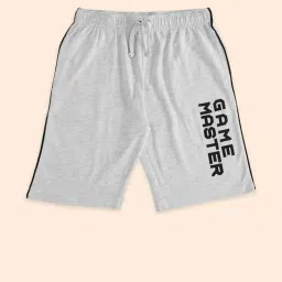 Pantaloons Junior Grey Cotton Printed Shorts image 1