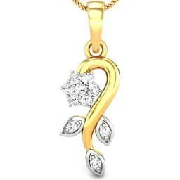 Candere By Kalyan Jewellers 18k Yellow Gold and Cubic Zirconia Pendant image 1