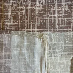 Threadwear Brown & Cream-Coloured Striped 400 TC Single Bedsheet with 1 Pillow Covers image 2