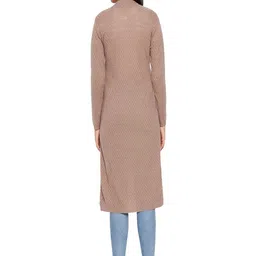 SZN Women Self Design Mandarin Collar Longline Shrug image 3