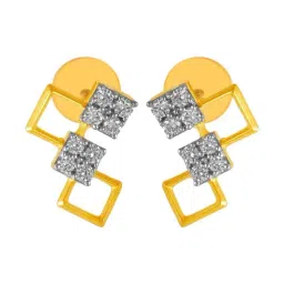 P.C. Chandra Jewellers 14KT (585) Yellow Gold and Diamond Stud Earrings for Women-picture-21