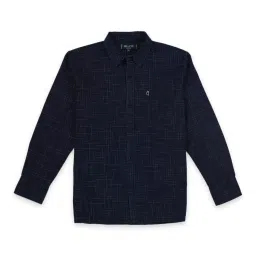 Gini & Jony Kids Navy Printed Full Sleeves Shirt image 1