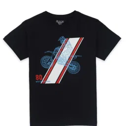 Gini & Jony Kids Navy Printed T-Shirt image 1