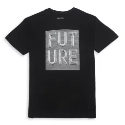 Gini & Jony Kids Black Printed T-Shirt image 1