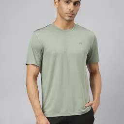 ALCIS Light Olive Drytech Anti-Static Slim Fit Round Neck Running T-Shirt image 1
