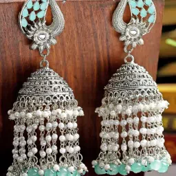 Karatcart Silver Blue Earrings for Women-image-27