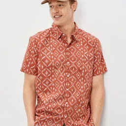 American Eagle Outfitters Orange Regular Fit Printed Shirt image 1