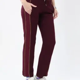 Monte Carlo Maroon Solid Trousers image 3