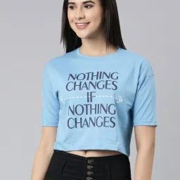 Kryptic Pure Cotton Printed Drop Shoulder Oversized Crop T-Shirt image 1