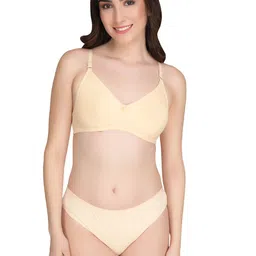 Liigne Women Pack Of 2 Lightly Padded Pure Cotton Everyday Bra Panty Lingerie Set image 5