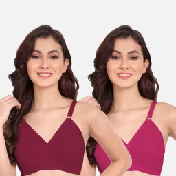 fims FIMS: Fashion is my Style Pink & Maroon Everyday Bras - Pack Of 2 image 1