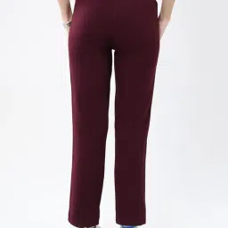 Monte Carlo Maroon Solid Trousers image 2
