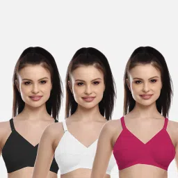 fims FIMS: Fashion is my Style Black & Pink Everyday Bras - Pack Of 3 image 1