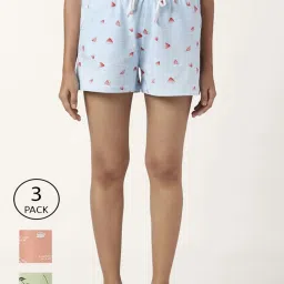 Dreamz by Pantaloons Blue Green Cotton Printed Shorts image 1