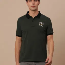Wrangler Deep Forest Cotton Regular Fit Polo T-Shirt image 1