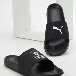 Puma Men's Royal Challengers Bangalore Black Slides image 1