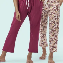 Dreamz by Pantaloons Cream Pink Cotton Printed Pyjamas image 1