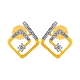 P.C. Chandra Jewellers 14KT (585) Yellow Gold and Diamond Stud Earrings for Women-picture-34