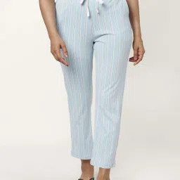 Dreamz by Pantaloons Blue Cotton Striped Pyjamas image 1
