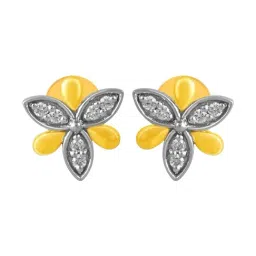P.C. Chandra Jewellers 14KT (585) Yellow Gold and Diamond Stud Earrings for Women-picture-16