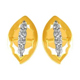 P.C. Chandra Jewellers 14KT (585) Yellow Gold and Diamond Stud Earrings for Women-picture-26