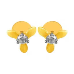 P.C. Chandra Jewellers 14KT (585) Yellow Gold and Diamond Stud Earrings for Women-picture-33