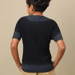 Kidsville Boys Black Cotton Printed T-Shirt image 2