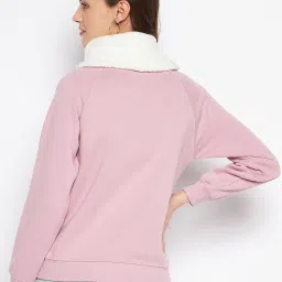 MADAME Pink Fleece Graphic Print Sweatshirt image 2