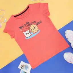 Pantaloons Junior Pink Cotton Printed T-Shirt-picture-26