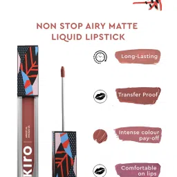 Kiro Beauty Airy Matte Long Lasting Liquid Lipstick Dusky Grape - 5 ml image 3