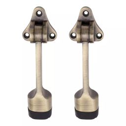 Atom 15.24 cm (6 inch) White Metal Gold Kickdown Door Stopper, SY-DS-005-CPSS (Pack of 2)-picture-0