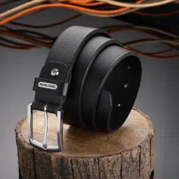 Red Tape Black Leather Waist Belt for Men-picture-26