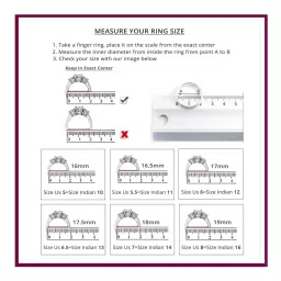 ornate jewels 925 Silver Red Ruby and American Diamond Bypass Engagement Ring for Women & Girls image 5